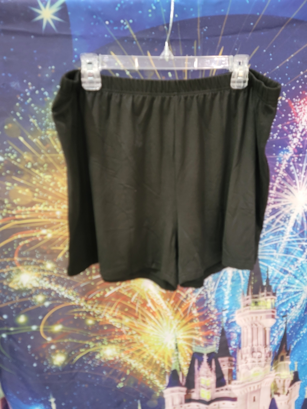 Women's Black Bike Shorts with Elastic Waist